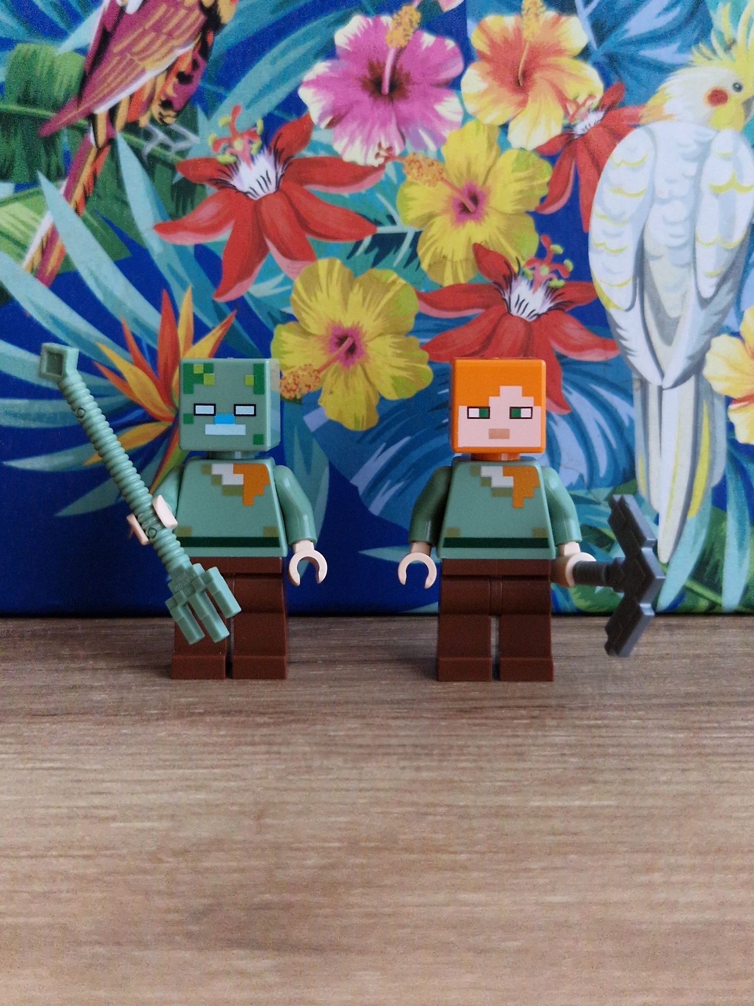 Lego Minecraft, Alex min017, Drowned Zombie, min088