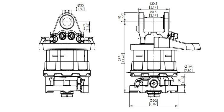 Baltrotors / 6 T / Flansza / Rotator hydrauliczny / Obrotnica / Rotor