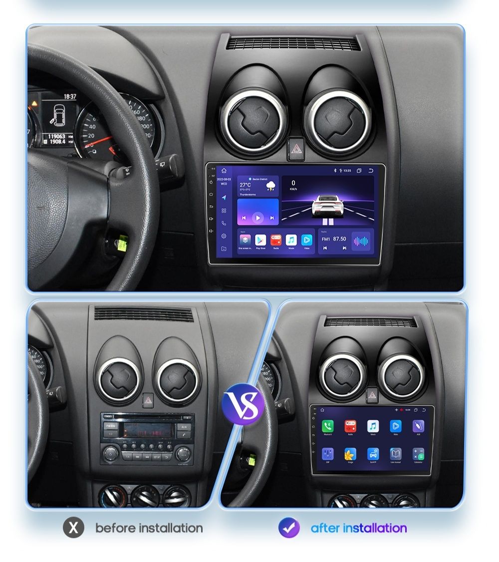 Radio Android Nissan Qashqai J10