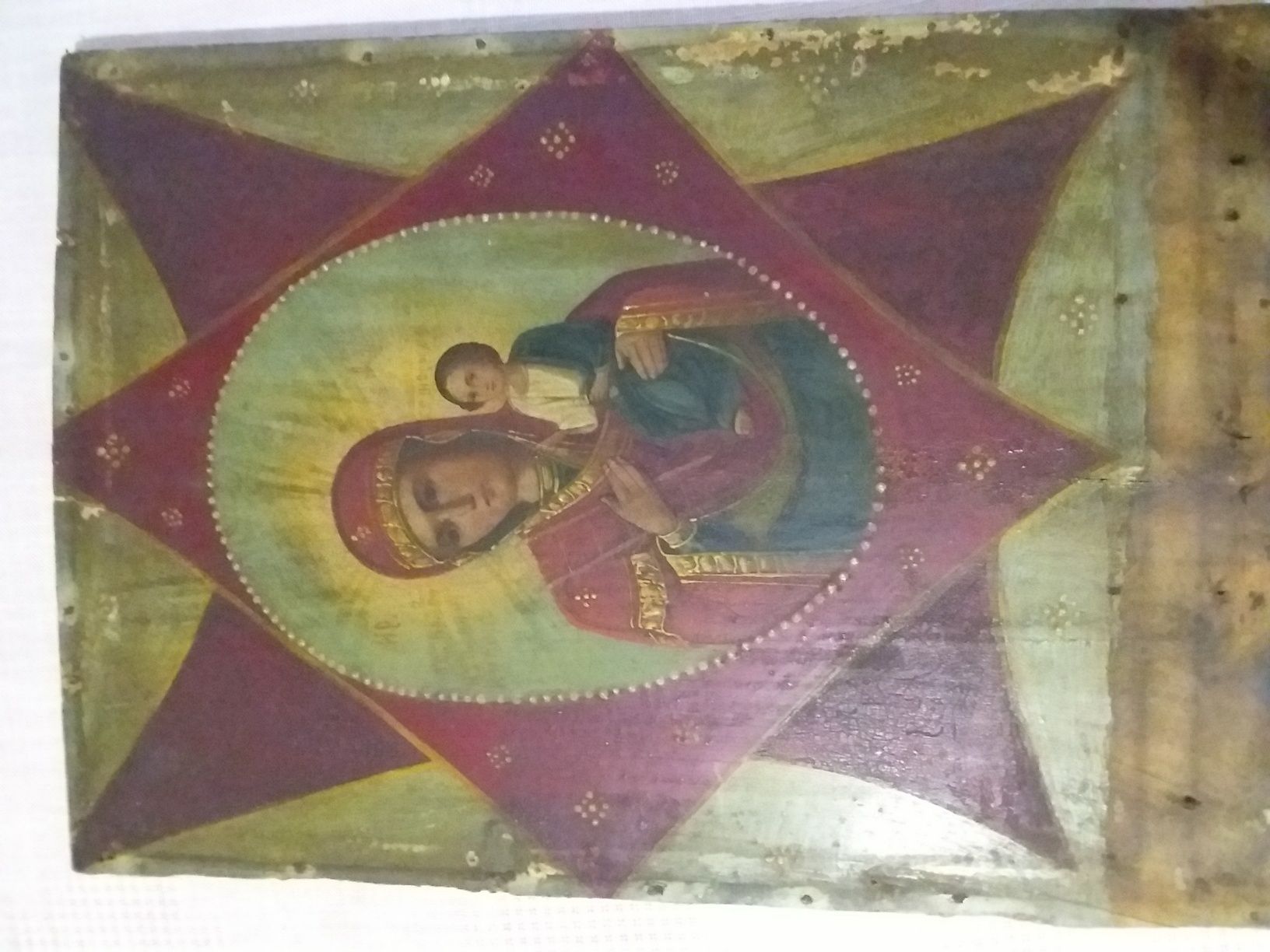 Старинная икона "Неопалимая Купина "