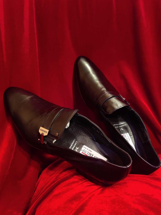 Туфлі чоловічі 46 р-р чорні ,класичні  монки ,Mario Bruni.  Італія.