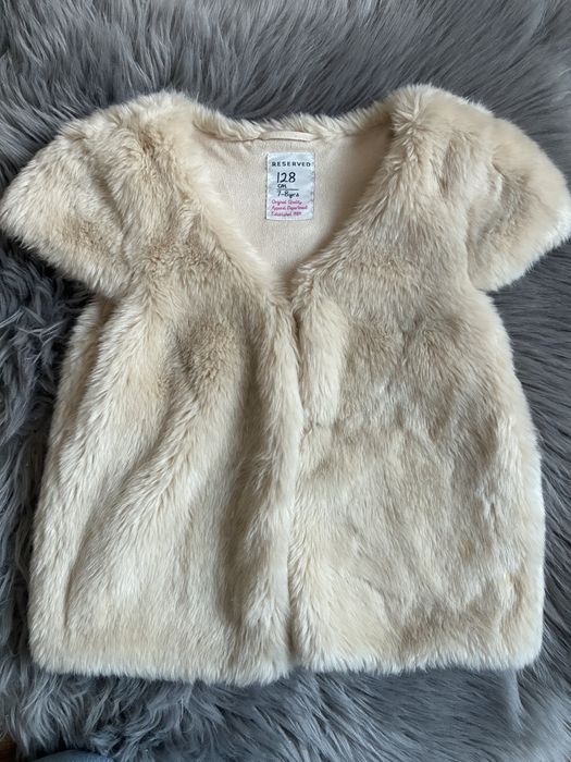 Kamizelka futerko dziewczęce 128