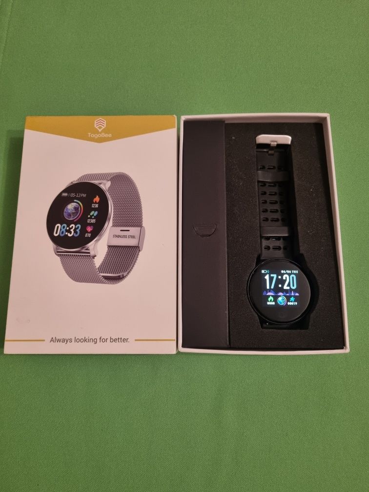 Smart Watch zegarek wodoodporny Sport 2 opaski czarny jak nowy