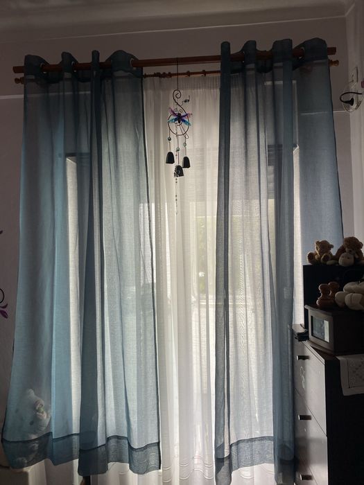Cortinado turquesa
