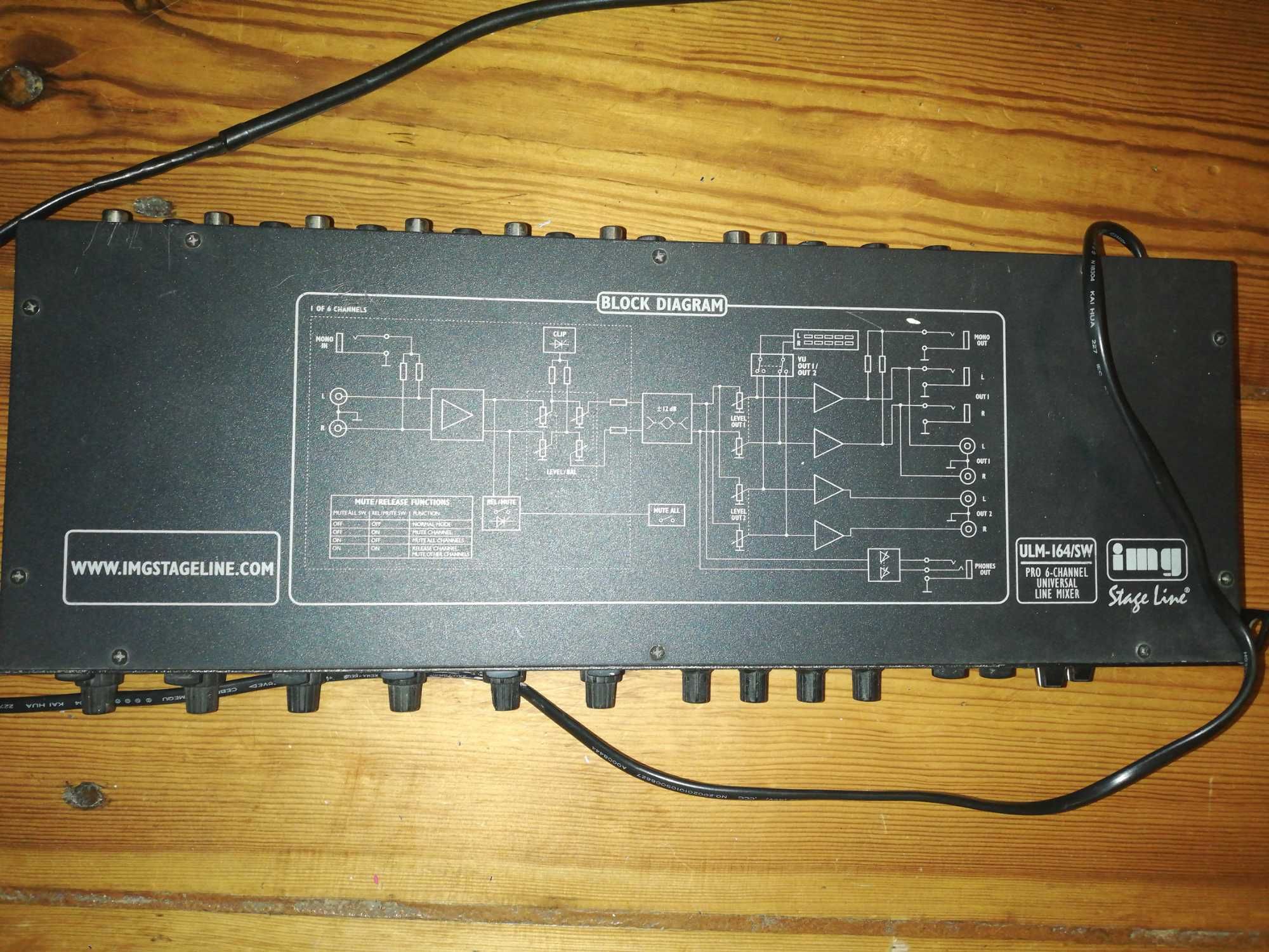 Mikser liniowy 6-kanałowy, IMG Stage line, ULM-164/SW, sprzedam