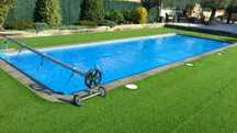 Cobertura de manta térmica para piscina + Enrolador