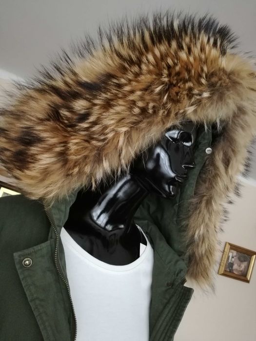 ITALY_kurtka 2w1/parka_bawełna zieleń wojskowa/khaki_JENOT_NORKA- M/L