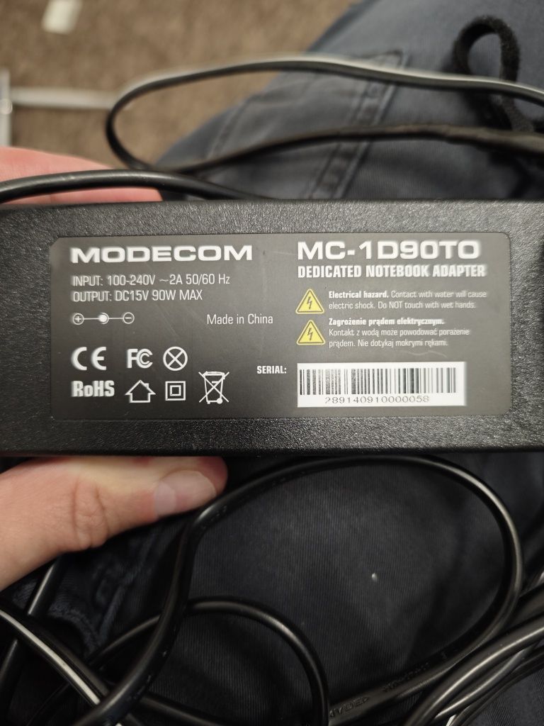 Zasilacz Ładowarka do laptopa MODECOM Royal MC-1D90TO 90W 15V 6A