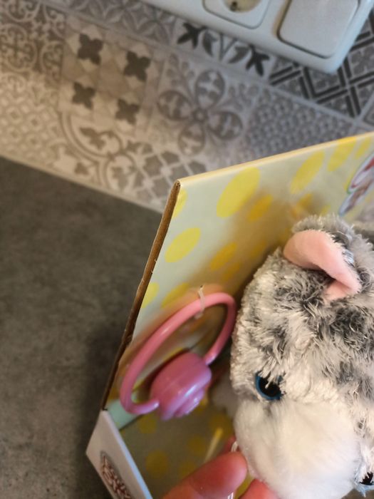 Interaktywny chodzący kotek na smyczy