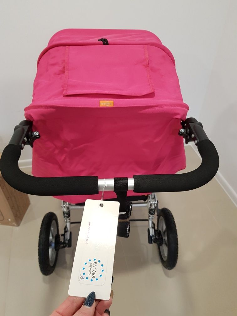 Nowy wózek Easywalker Qtro koloru różowego.Gratis używany fotelik.