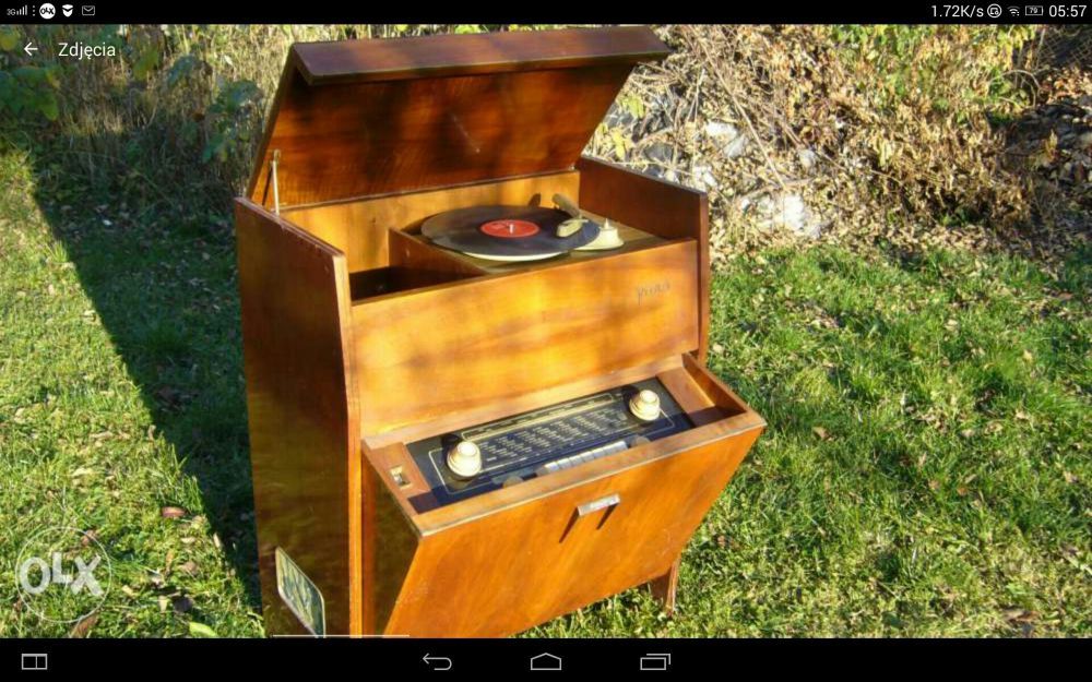 Radio z gramofonem lata 50 te idealne do przeróbki lub dla konesera
