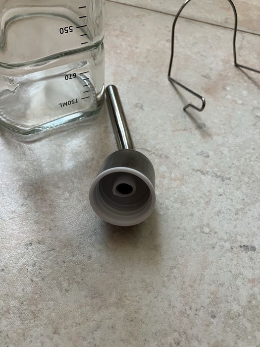 Poidło poidełko duże szklane dla zwierząt domowych, z zaworem kulkowym