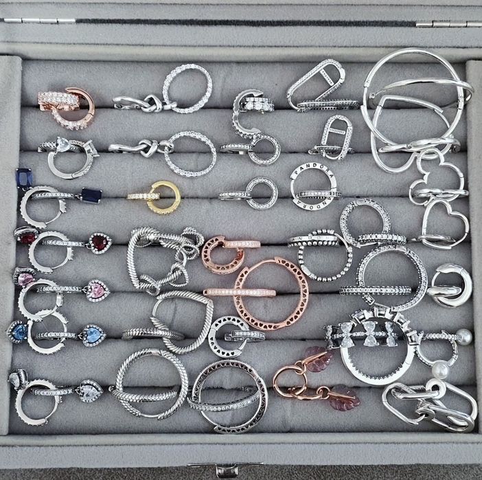 Сережки кульчики  серце Пандора Pandora Акція