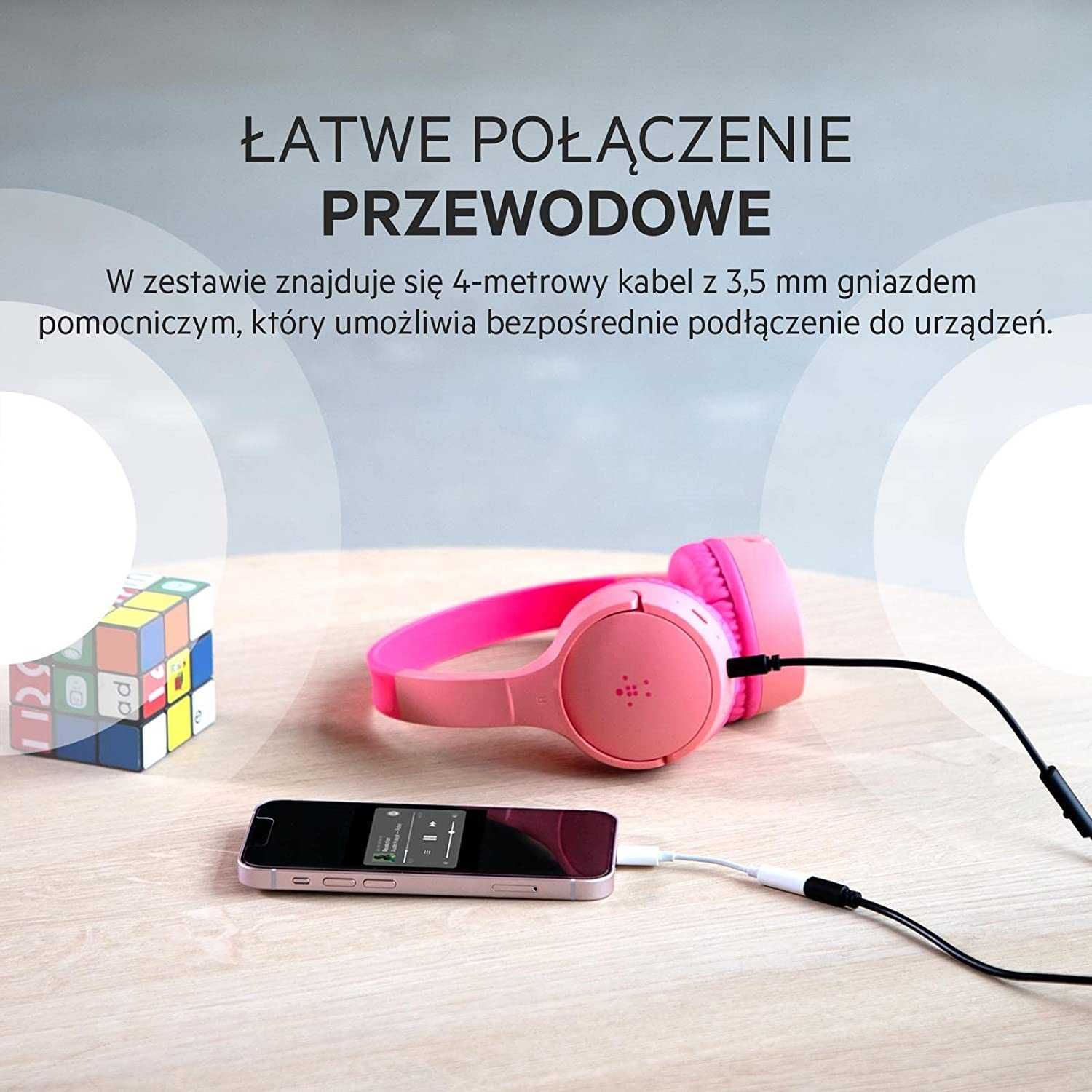 Belkin Soundform Mini słuchawki bezprzewodowe dla dzieci bluetooth
