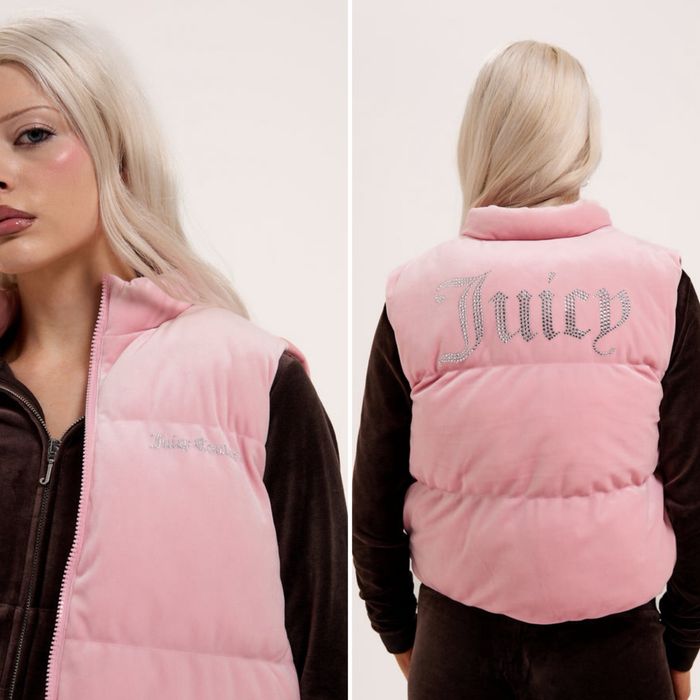 Рожева велюрова жилетка Juicy Couture оригінал розмір S нова дефект