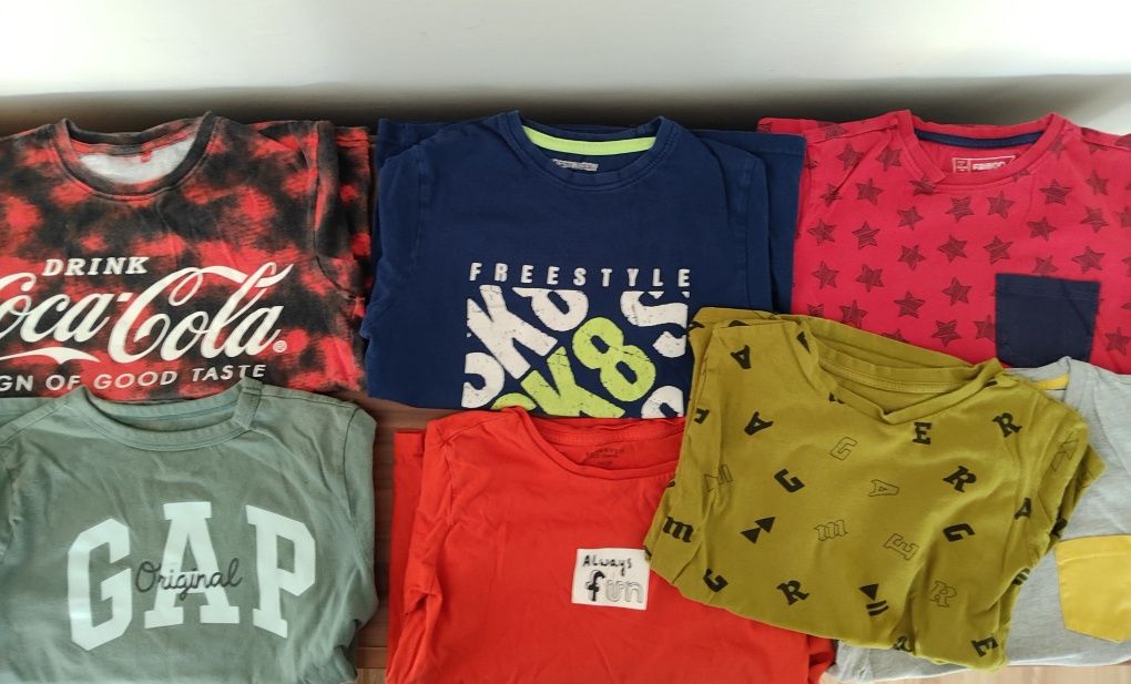 Bluzki t-shirty 7 sztuk
