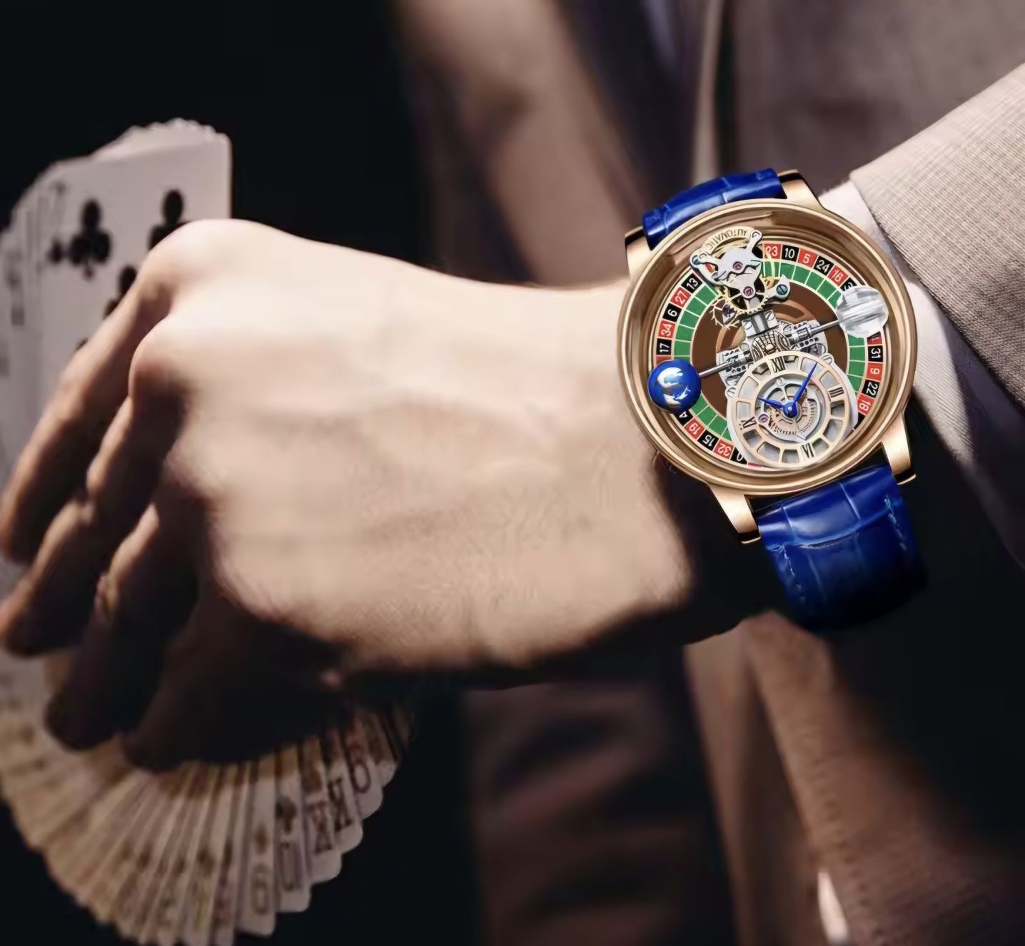 Relógio para Homem ao estilo roleta de casino