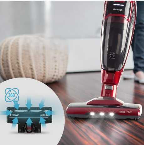 Bezprzewodowy odkurzacz Klarstein TurboHybrid 25,2V LED 2w1