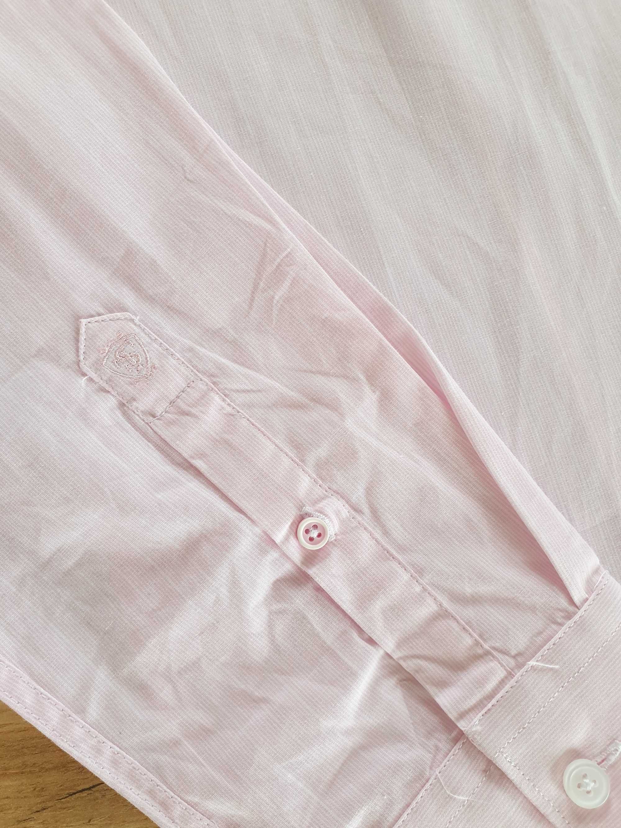 Nowa koszula różowa w prążek,100%bawełna, Top Secret, rozmiar46 (XXL)
