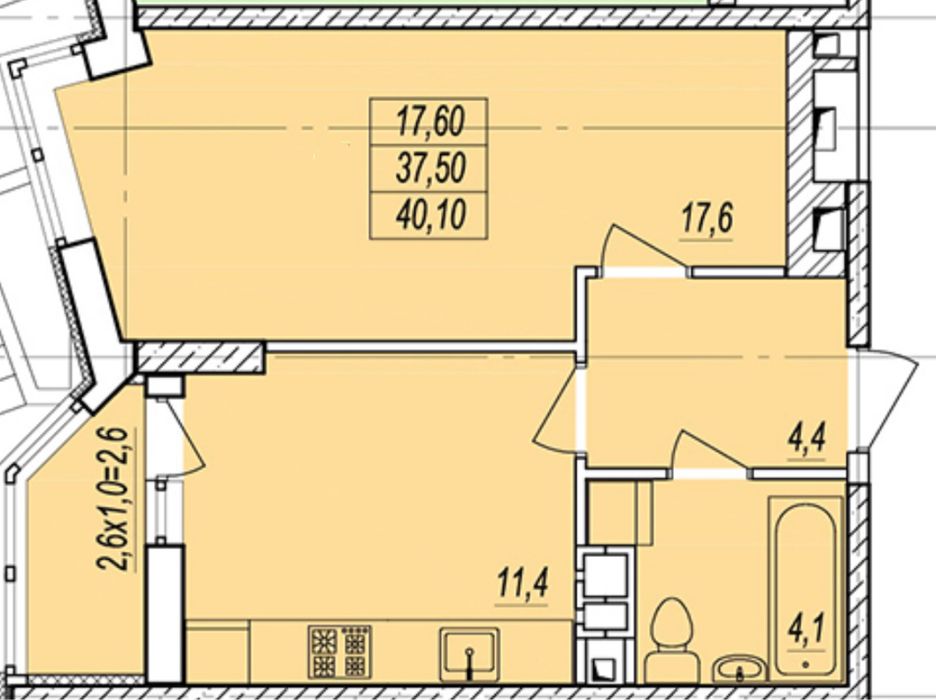 Прохоровский квартал, центр, 1к квартира, Молдаванка