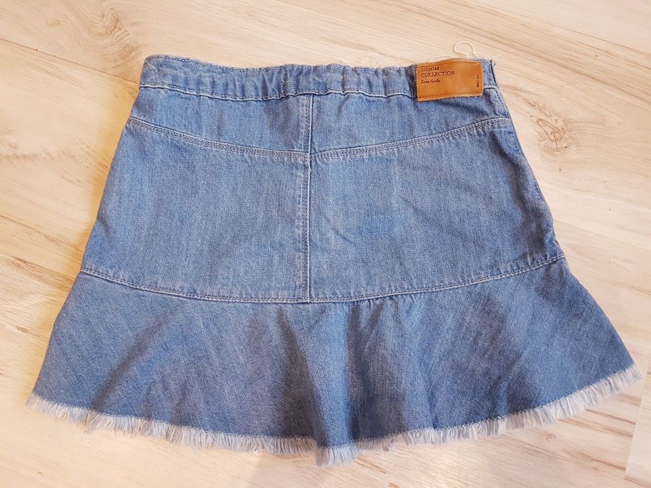 Spódnica ZARA jeansowa r 140 postrzępiona HIT LATA