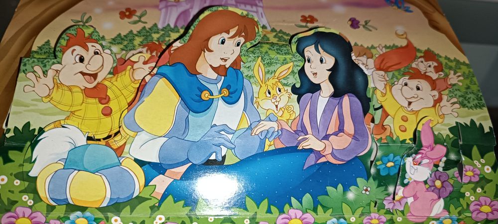 livro banda desenhada branca de neve, livro trimensional