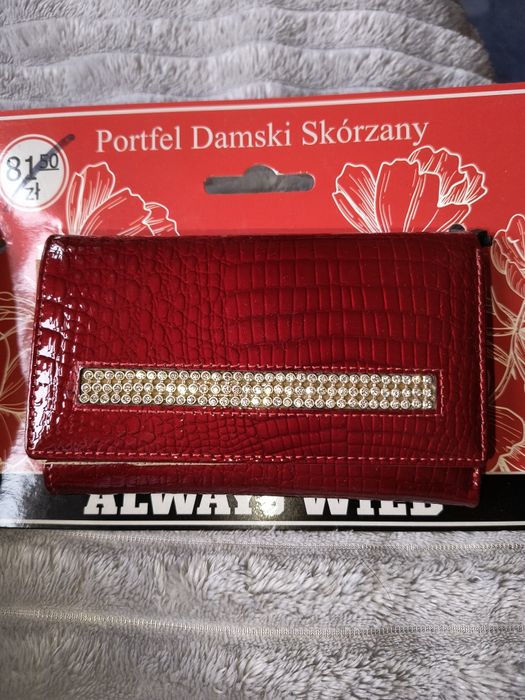 Nowy portfel damski skórzany