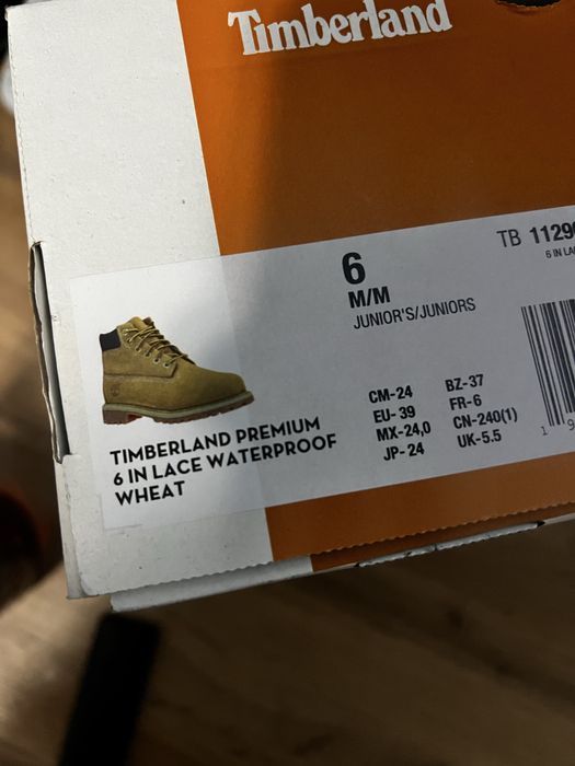 Timberland Premium 6 in lace waterproof wheat