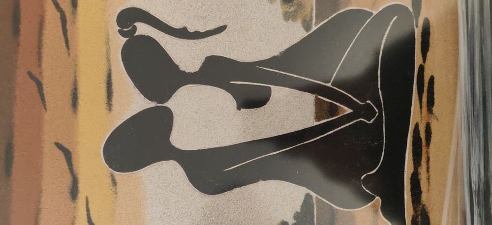 Quadro / Tela / Pintura de areia - SUNSET LOVERS - feito à mão