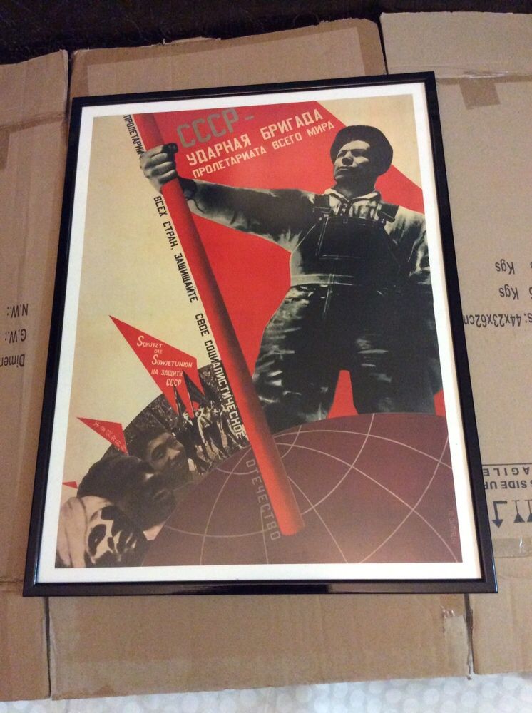 Cartaz Russia Propaganda Comunismo Anos 30 Construtivismo