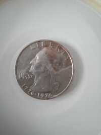 Duży Liberty Quarter Dollar 1776 USA 1/16 średnica L32