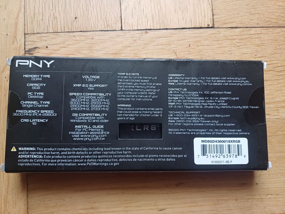 Pamięć RAM Pny 8GB DDR4 3600MHz 28800 nowa