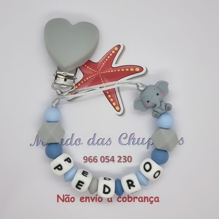 Prende xuxas silicone bebé chupeta