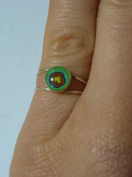 Pierścionek dla dzieci Srebrny pierścionek serce Srebro 925 r. uniwer