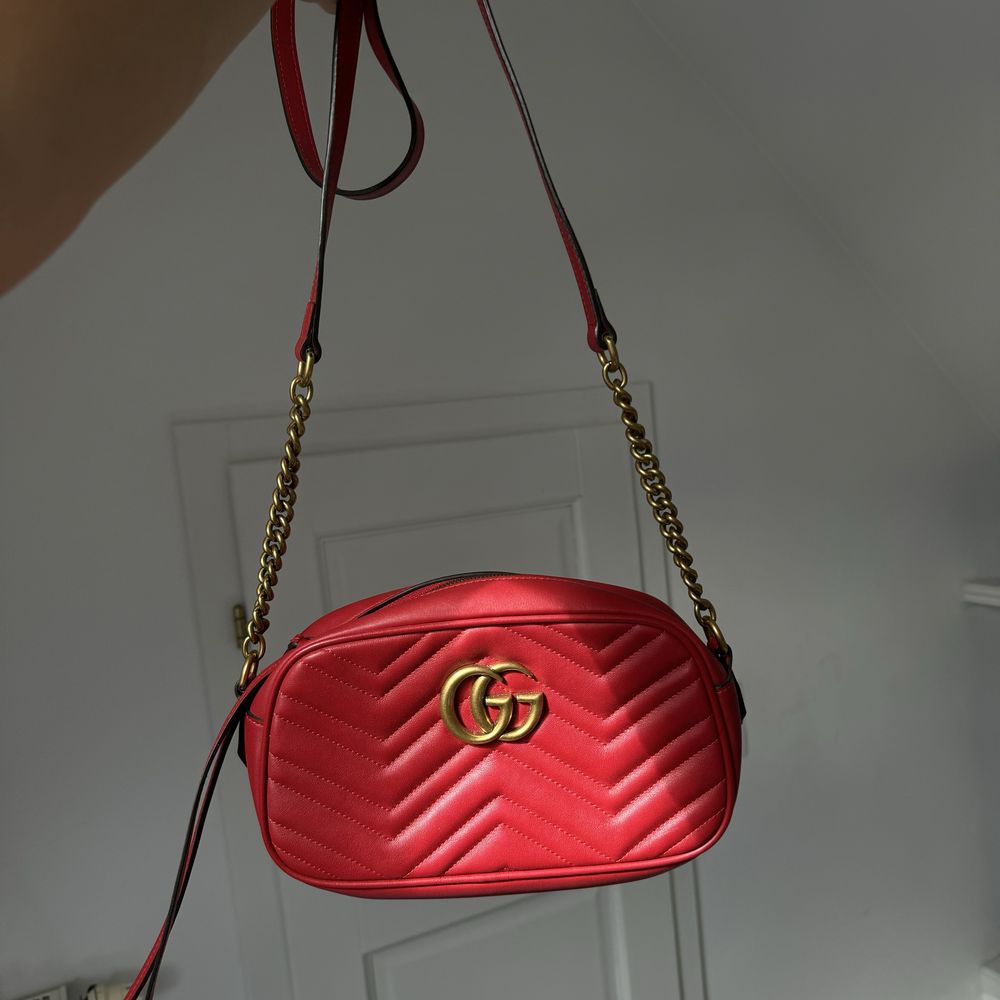Torebka Gucci czerowna ze zlotym