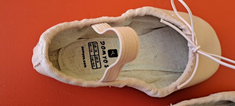 Calçado Ballet Meia-ponta em Couro Sola Inteira - tam. 25(15cm)