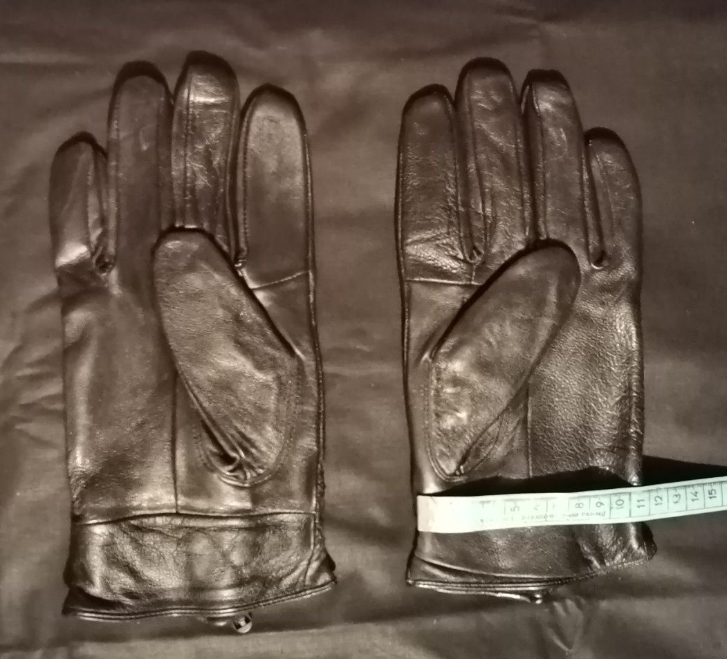 Rękawiczki zimowe męskie czarne ocieplane skóra ekologiczna
