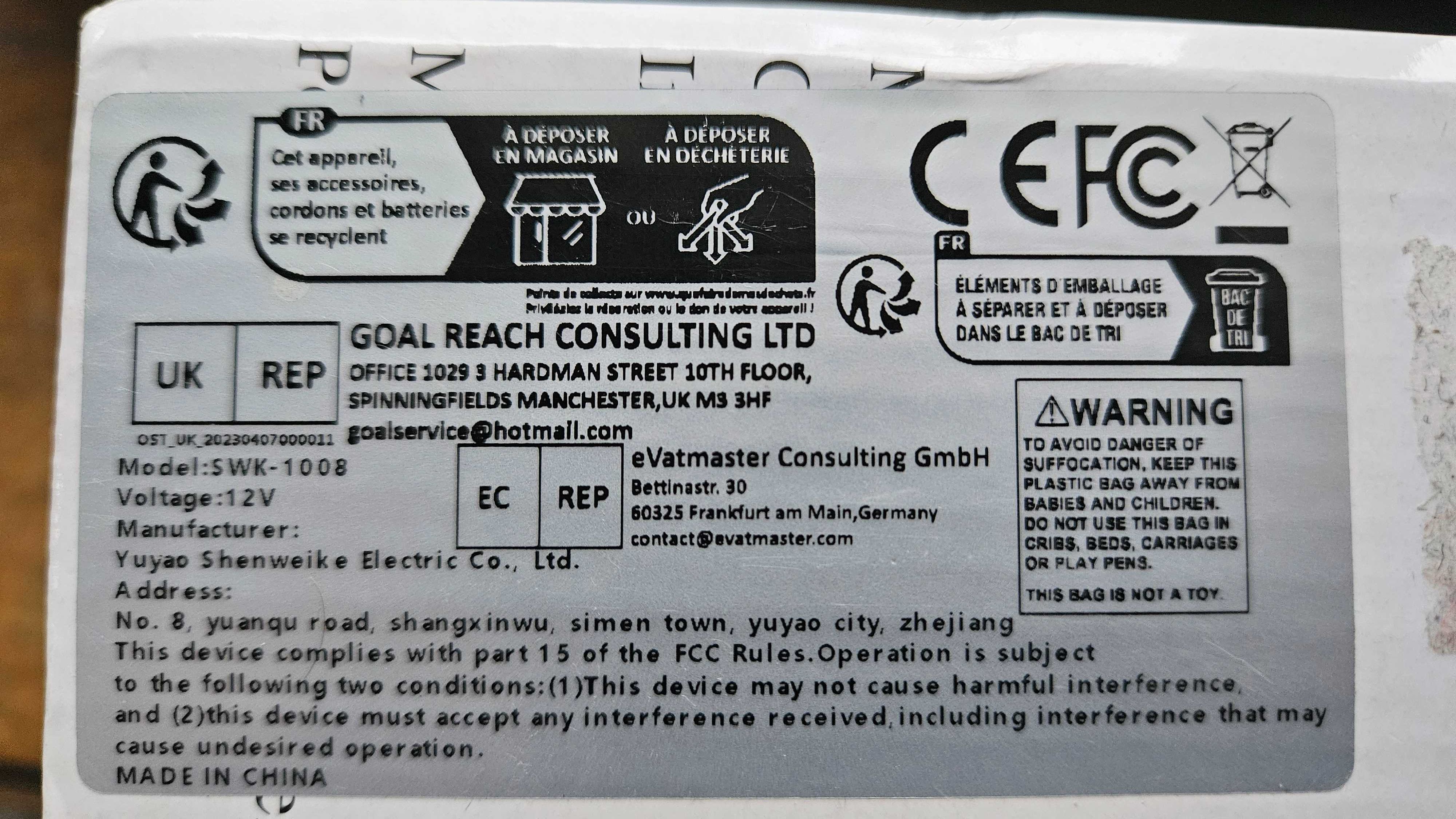 Aquecedor desembaciador 12V, ficha de isqueiro.