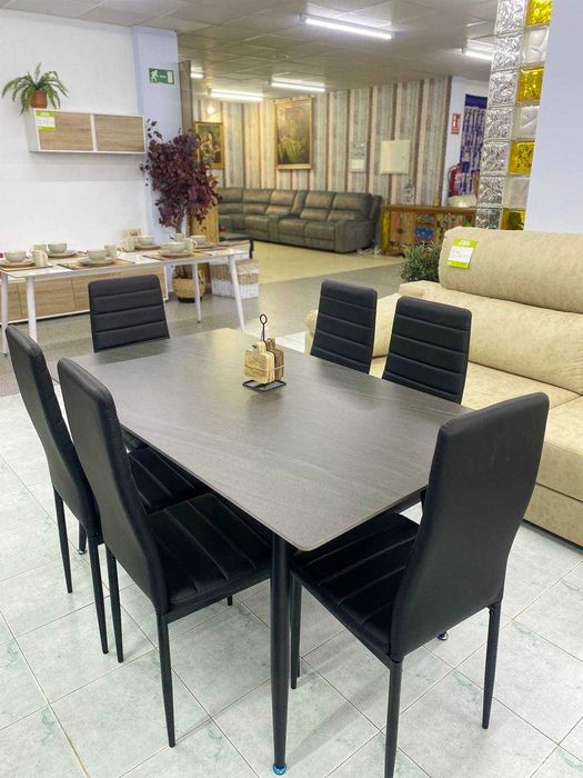 Mesa de vidro + 6 cadeiras -envió  grátis