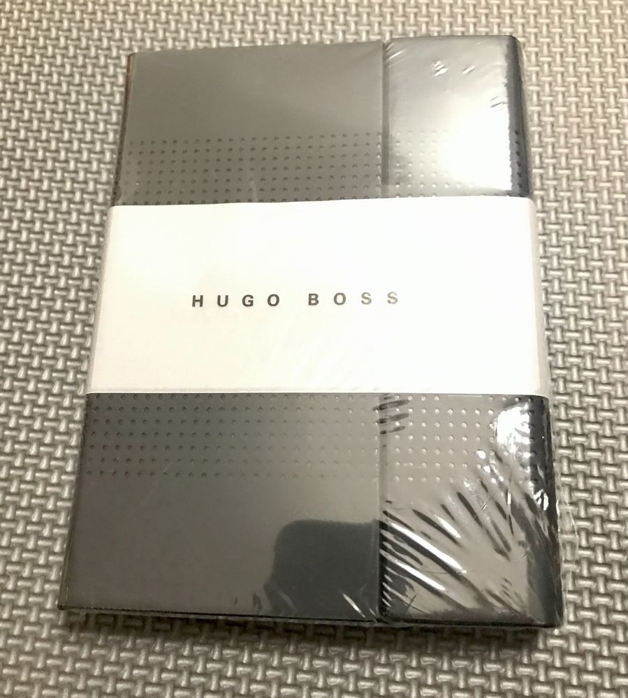 Hugo Boss notatnik notebook A6 czarny skórzany