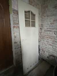 Drzwi łazienkowe białe do łazienki PRL