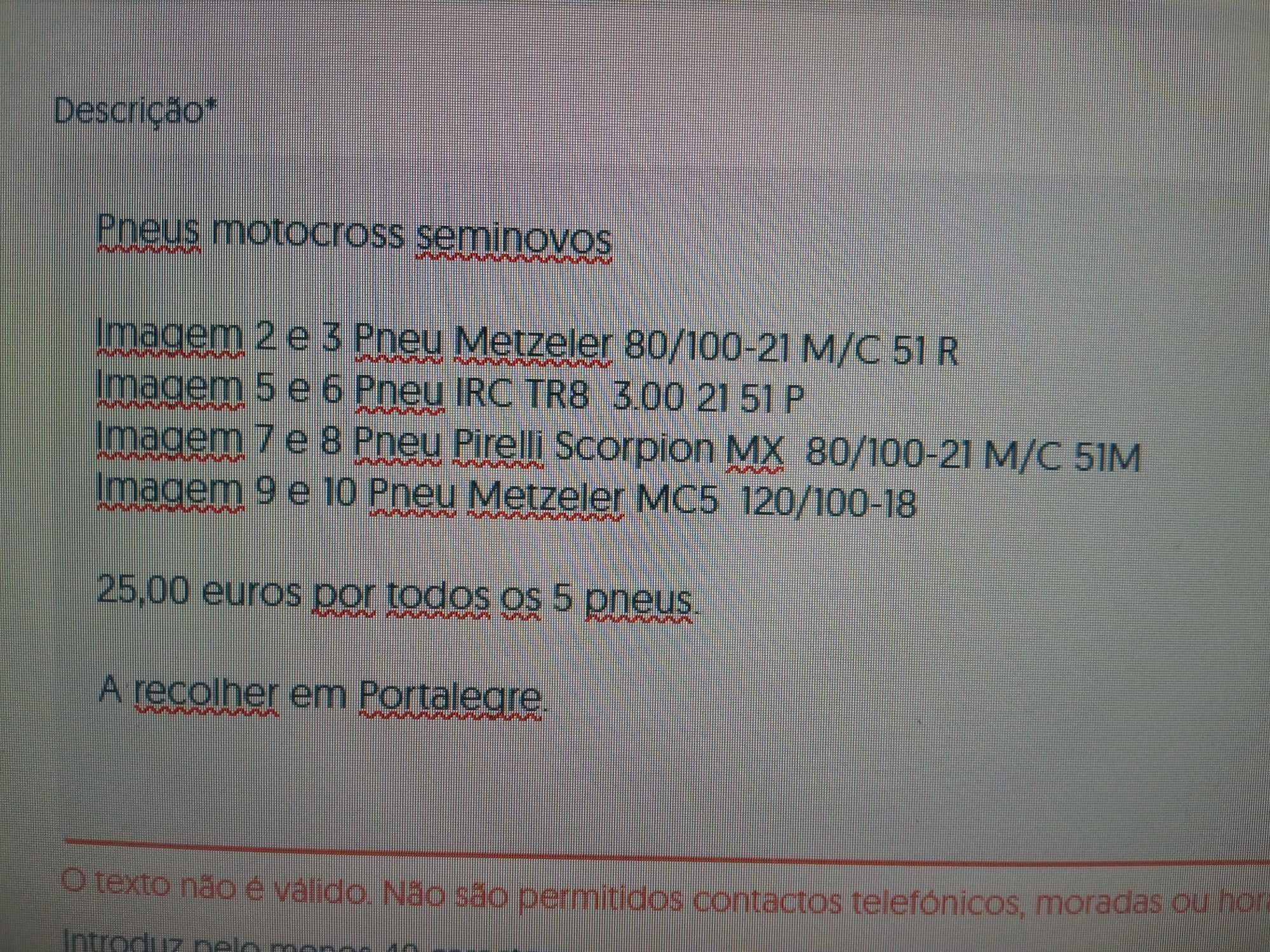 Pneus Motocross Vários
