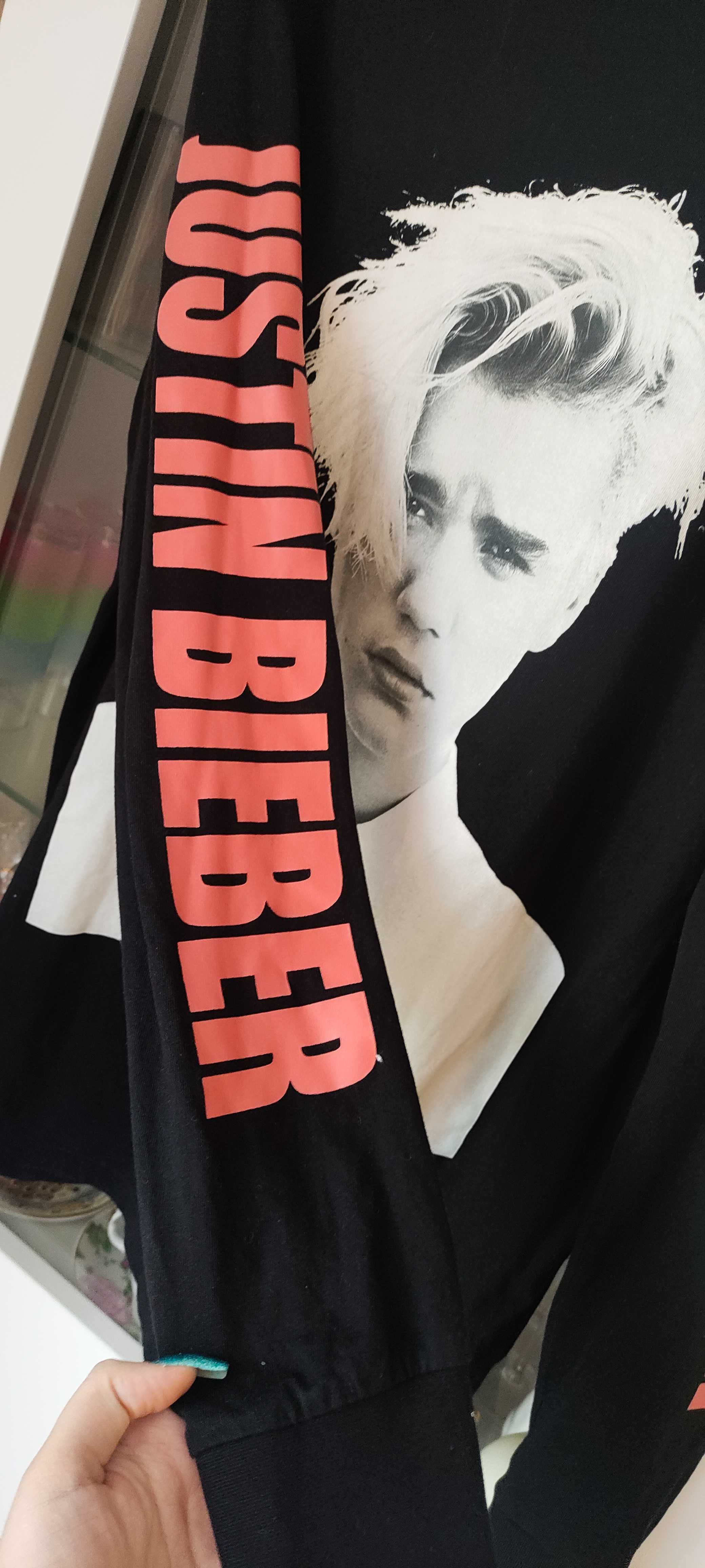 Bluza czarna Justin Bieber H&M