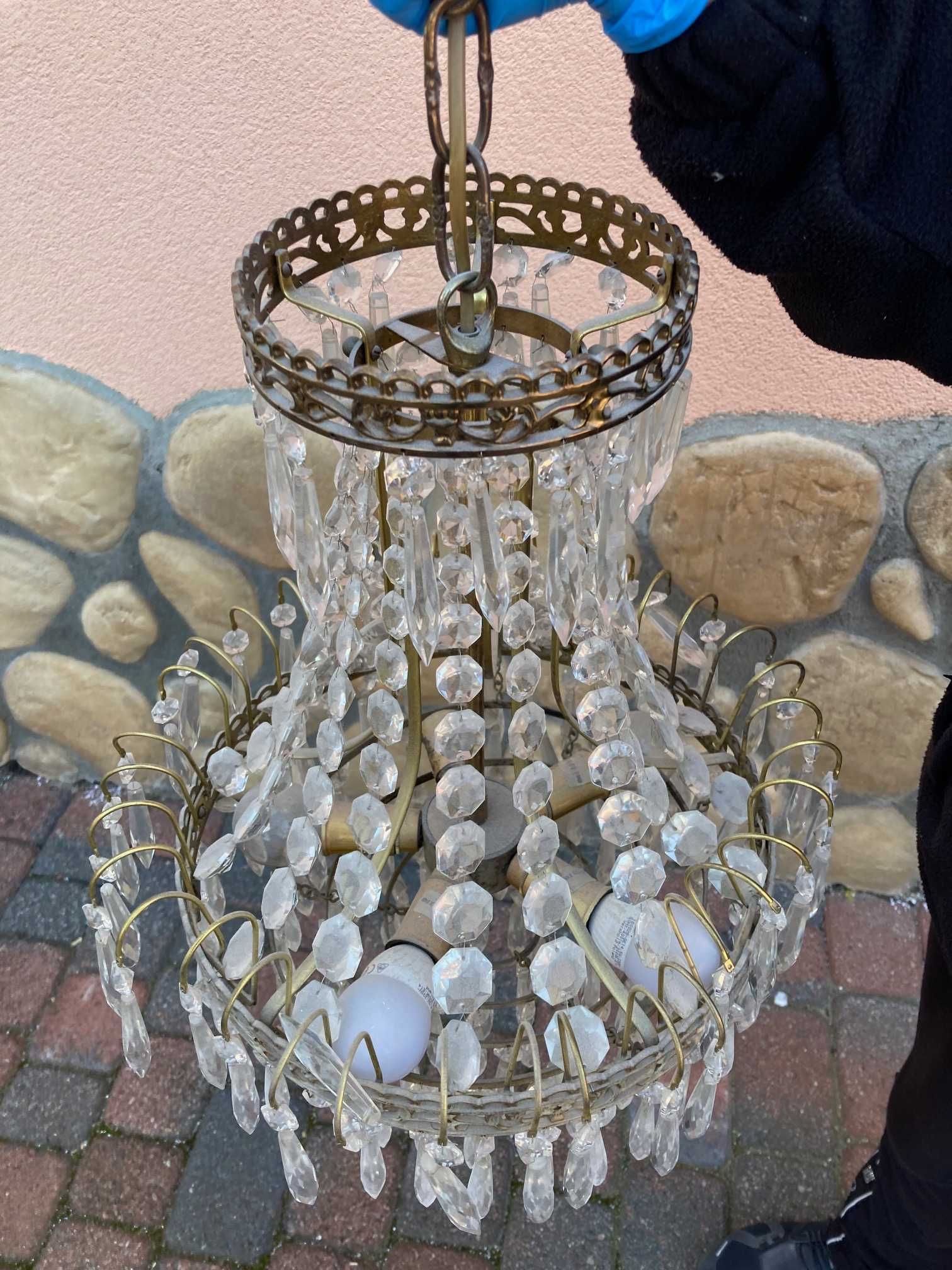 lampa żyrandol szkło