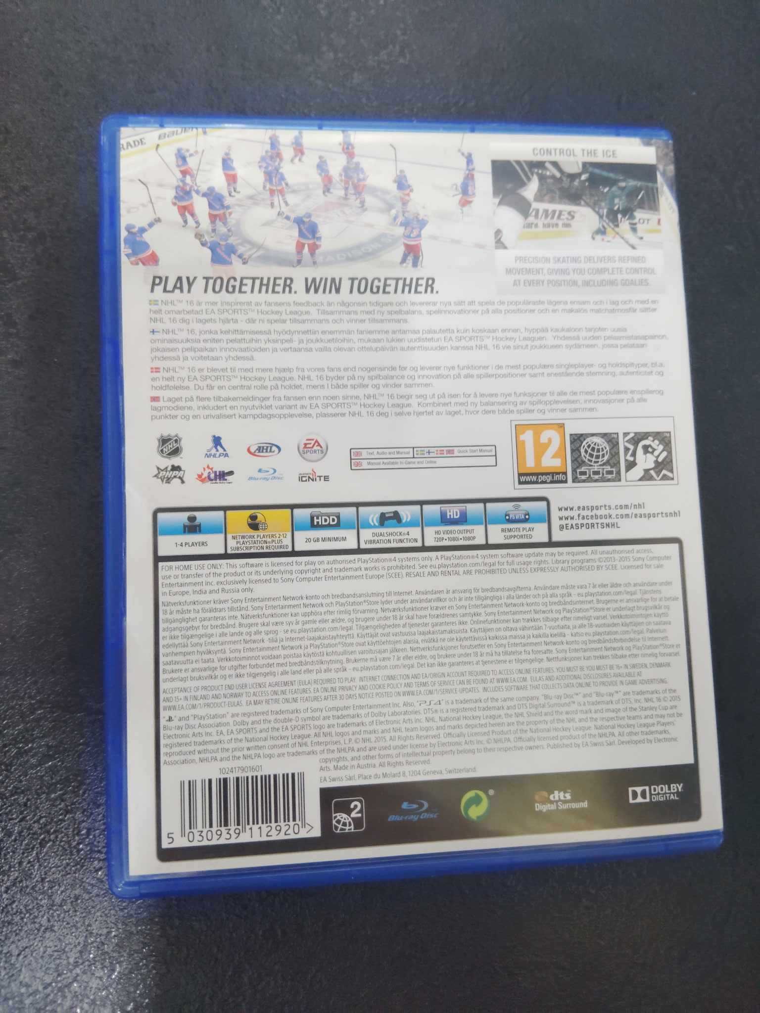 NHL 16 PS4 hokej 2016 ps5