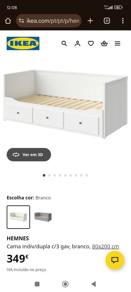Cama hemmes ikea como nova