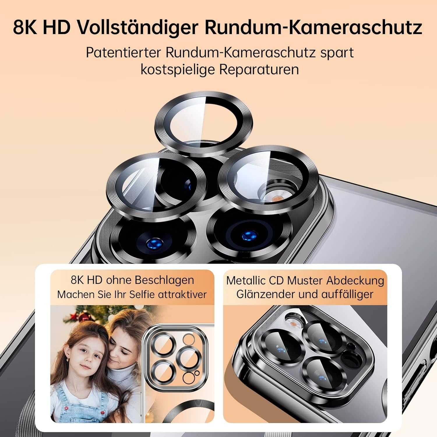 JUESHITUO etui pancerne iPhone 13 Pro MagSafe + szkło ochronne 9H