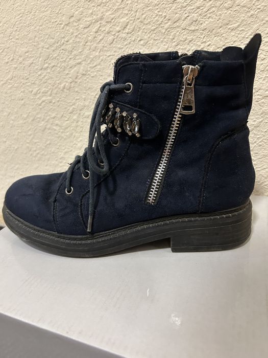 Женские ботинки синие