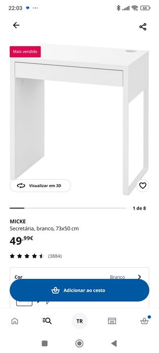 Secretaria branca IKEA