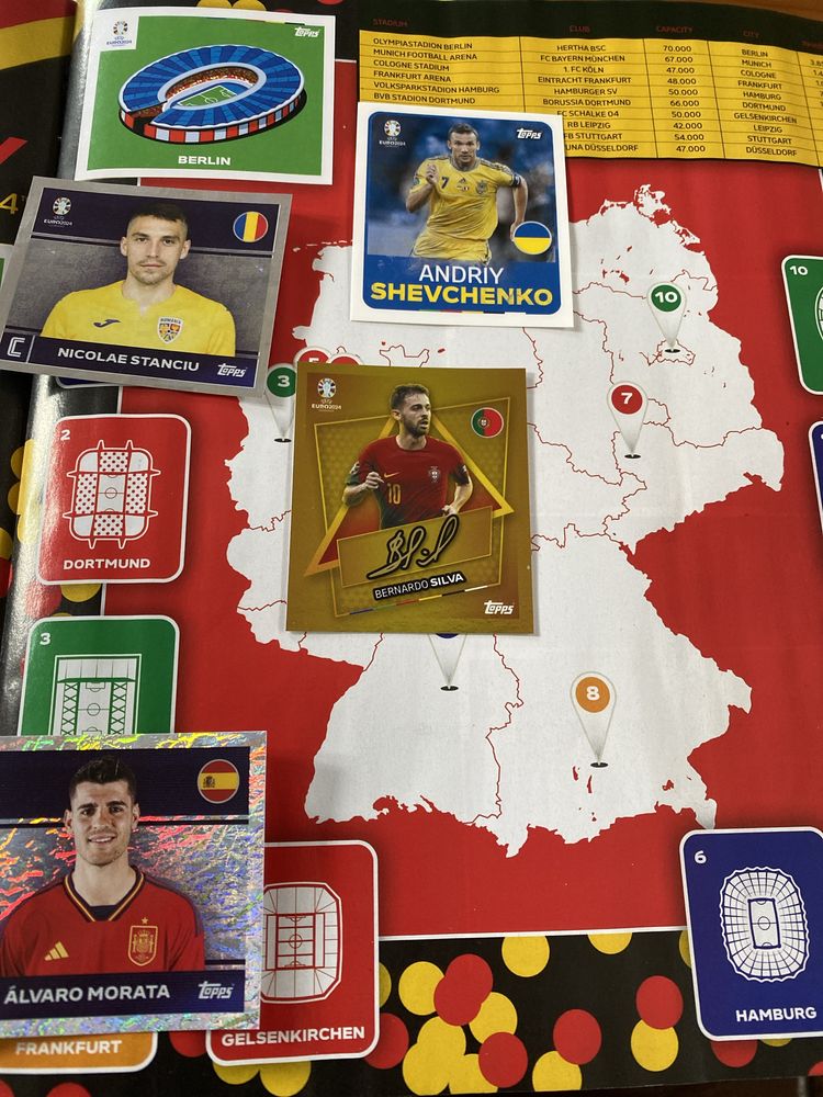 Cromos de coleção Euro 2024